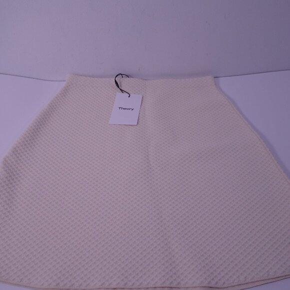 Theory Women's Teslia A-Line Skirt Vanilla Cream Sz P and Large NWt 298 - Picture 8 of 9